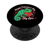 Chameleon Valentine's Day Lover Saint Valentine PopSockets PopGrip Adhesivo