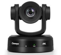 Chameye Cámara 4K PTZ con seguimiento automático de IA 10x, zoom óptico, cámara de conferencia 4K con HDMI, LAN (PoE), USB 3.0, grabación de tarjeta TF, para adoración, Videoconferencia, YouTube OBS