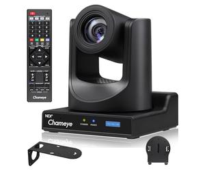 Chameye Cámara NDI PTZ con zoom óptico de 30X, seguimiento automático de IA, 3G-SDI, HDMI, USB, PoE, IP, cámara de transmisión en vivo, 1080p para eventos de transmisión en vivo de culto a la iglesia