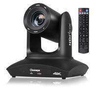 Chameye Cámara PTZ C420T 4K con seguimiento automático AI, zoom óptico 20X, certificado NDI, USB 3.0/LAN, cámara PTZ HDMI 4K para iglesia, culto, educación, conferencias, color negro