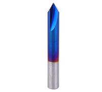 Chamfer End Mill 90 Degrees, 2 Flute Tungsten Steel Cemented Carbide Router Bit for Precision Chamfering and Deburring on CNC Milling Machines (8 * 60L)