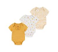 Chamie Body de manga corta para bebé, traje de una sola pieza para recién nacido, chaleco para bebés niños y niñas de 0 a 12 meses, paquete de 3, Color 7, 1 mes