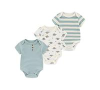 Chamie Body de manga corta para bebé, traje de una sola pieza para recién nacido, chaleco para bebés niños y niñas de 0 a 12 meses, paquete de 3, Color 12, 1 mes