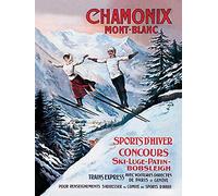 Chamonix Mont-Blanc 60x80cm Canvas Print, Multi-Colour