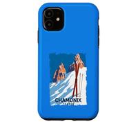 Chamonix Mont Blanc Alpes Franceses Esquí Invierno Deporte Vintage Carcasa para iPhone 11