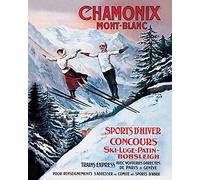 Chamonix Mont-Blanc Impresiones en Lienzo de 40 x 50 cm, Poliéster, Multicolor, 40x50x3.2 cm