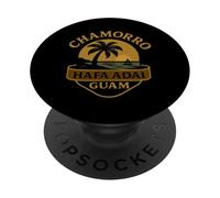 Chamorro HAFA ADAI Guam - Palmera Isla Playa Atardecer PopSockets PopGrip Adhesivo