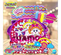 Chamoy 41709 Bolsiux Coloreante Súper Brillante Bolso Redondo, Multicolor