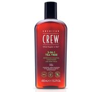 Champ , acondicionador y gel de ba o American Crew para hombre 3 en 1 con aroma a rbol de t , 453 ml