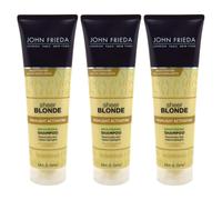 Champ activador y potenciador de reflejos Sheer Blonde de John Frieda para rubios m s claros, paquete de 3 de 8,45 oz