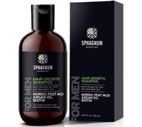 Champ del crecimiento del cabello para hombres - Biotina natural con aceite de argn aloe vera y barro de turba - tratamiento efectivo para la p