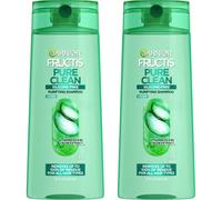 Champ? purificador Garnier Fructis Pure Clean sin silicona, 22 onzas l?quidas, 2 unidades El envase puede variar