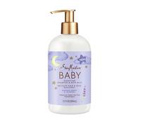 Champ? y leche de ba?o para beb?s SheaMoisture con miel de Manuka y lavanda para el cuidado nocturno del cabello y la piel delicados, 13 oz
