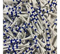 Champ Zarma Myhite Flytee-White/Blue with Stripes-100 Count Paquete de 100 My Hite de 2-3/4 Pulgadas, Unisex, Blanc y Azul