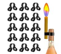 Champagne Bottle Clip - 1 juego (15 piezas) Anti-Slip Holders Bottle Sparkler Clips, Champagne Sparkler Holders, Black | Multi-Functional, Ceremonies Celebrations Kitchen, Parties Candle Weddings