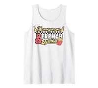 Champagne French Fries Lover Funny Day Drinking Foodie Gift Camiseta sin Mangas