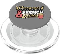 Champagne French Fries Lover Funny Day Drinking Foodie Gift PopSockets PopGrip para MagSafe