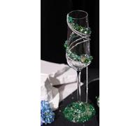 Champagne Goblet Blue Broken Diamond Wedding Toast Cup DIY Material Handmade Engagement Gift Decoration(PURPLE)