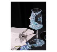 Champagne Goblet Blue Broken Diamond Wedding Toast Cup DIY Material Handmade Engagement Gift Decoration(WHITE)