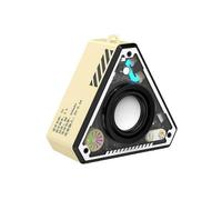 (Champagne) Mini Portable Transparent Bluetooth Speaker Outdoor Powerful Loudspeaker Soundbar Wireless TWS Stereo Music Player with RGB Ligh
