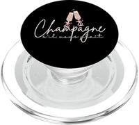 Champagne Please s'il vous plaît Pink Coquette Bows Mujeres PopSockets PopGrip para MagSafe
