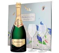Champagne Vranken - Demoiselle EO - Brut Tête de Cuvée - estuche 2 copas
