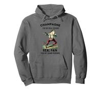 Champán para amigos reales, dolor real para amigos falsos rana Sudadera con Capucha