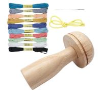 Champignon chéris - laine à la mode et chéris, anti-glissement | Darninğtool en bois, kit de fournitures de darniñg en bois, seringue de stockage d'outils de tricot bricolage pour chaussettes, pulls,