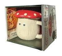 Champi'mug: Coffret avec 1 mug champignon et son couvercle en céramique et un livret Les goûters automne/hiver avec mon champi'mug