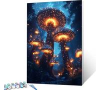 ChampiñóN Pintar por Numeros Adultos, Cuadros para Pintar por Numeros Cielo Estrellado, DIY Kit Manualidades Adultos con 3 Pinceles, Paint by Numbers Adult para Decoracion Hogar Regalo 100x135cm 9-488