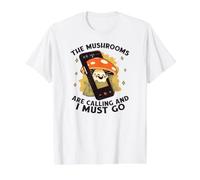 Champiñón Recolectores de Setas Mushrooms Funny-Fungi Hongos Camiseta gráfica económica, Hombre, Blanco, M