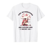 Champiñón Recolectores de Setas Mushrooms Funny-Fungi Hongos Camiseta gráfica económica, Hombre, Blanco, S