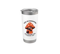 Champiñón Recolectores de setas Mushrooms funny-fungi hongos Vaso térmico de acero inoxidable de doble pared