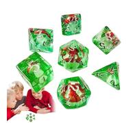 Champiñones, setas de | Juego de poliédricos | Juego de juegos de mesa poliédricos de 7 piezas de resina, pequeños para juegos de rol