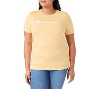 Champion American Classics-Big Logo S-S Camiseta, Amarillo (Pajizo), L para Mujer