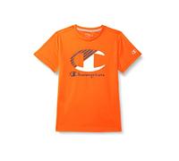 Champion Athletic C-Sport Quick Dry Soft Micromesh Graphic S/S T-Shirt, Naranja Claro, 15-16 años Niños y Niños