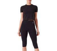 Champion Athletic Club W-Algodón Lycra 3/4 Cuffed Leggings, Negro, XS para Mujer