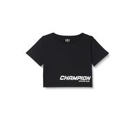 Champion Athletic Club W - Crop Oversized S/L T-Shirt, Negro, XL Mujer SS24, Negro, XL