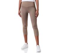 Champion Athletic Club W - Quick-Dry Poly-Stretch High Waist Crop Leggings, Gris Barro, M Mujer SS24, Gris Fango, M