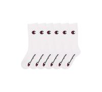 Champion Socks Basics 6pk Crew Socks, Calcetines Unisex niños, Blanco, 27-30