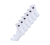 Champion Socks Basics 6pk Crew Socks, Calcetines Unisex adulto, Blanco (White), 43-46