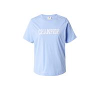 Champion Legacy - Camiseta gráfica de Cuello Redondo para Mujer, Talla S, Color Azul Claro, Azul Claro, S