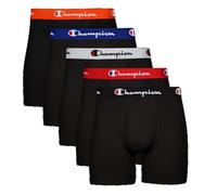 Champion Boxer Briefs, Every Day Comfort Stretch Cotton Moisture-Wicking Underwear, Multi-Pack Ropa Interior de Hombres, Negro-Paquete de 5, XXL