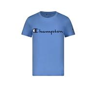 Champion Boys Heritage Short Sleeve Cotton Logo Tee Kids, Swiss Blue Ii, Large