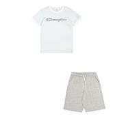Champion Legacy Boy-Graphic Crewneck Set with Large Print Conjunto, Azul (BS187), 7-8 Years para Niños