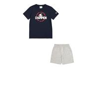 Champion Boy's Legacy Boy - Conjunto gráfico de cuello redondo con logotipo, azul (BS501), L, Azul (BS501), 11-12 Años