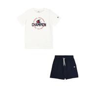 Champion Boy's Legacy Boy - Conjunto gráfico de cuello redondo con logotipo, blanco (WW001), L, Blanco (WW001), 11-12 Años