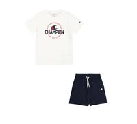 Champion Boy's Legacy Boy - Conjunto gráfico de cuello redondo con logotipo, blanco (WW001), XL, Blanco (WW001), 13-14 Años