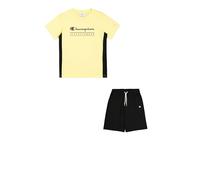 Champion Boy's Legacy Boy - Conjunto gráfico de cuello redondo con logotipo grande, amarillo (YS143), L, Amarillo (YS143), 11-12 Años