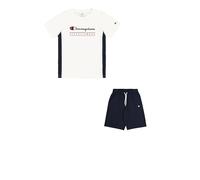 Champion Boy's Legacy Boy - Conjunto gráfico de cuello redondo con logotipo grande, blanco (WW001), XXL, Blanco (WW001), 15-16 Años